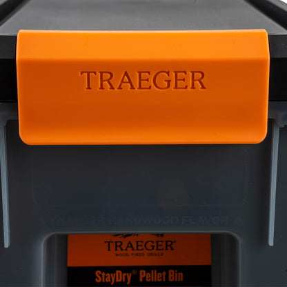 Traeger Pellet Grills BAC637 Stay Dry Pellet Bin, Wood Pellet Storage with Locking Lid, Black - CookCave