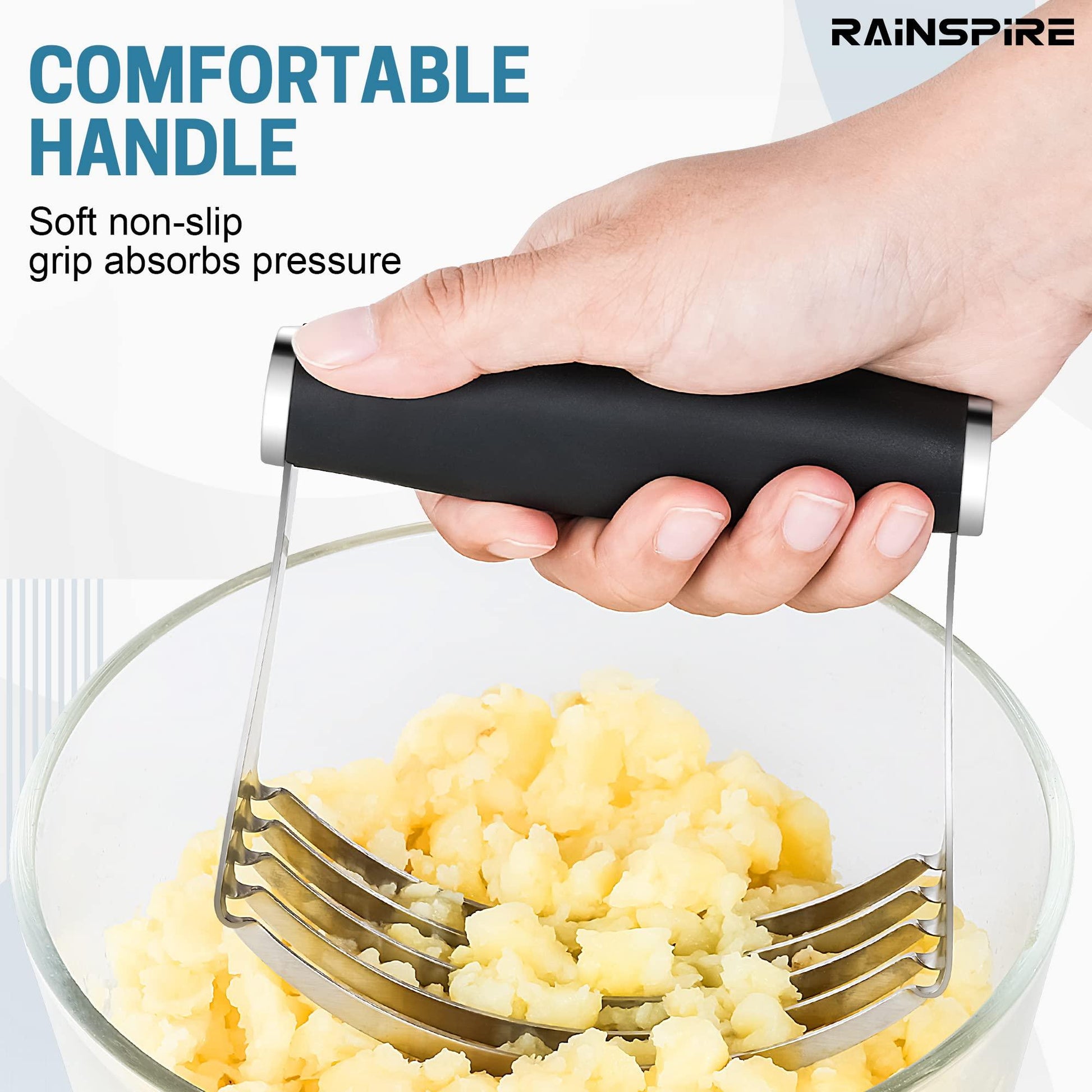 Rainspire Pastry Cutter For Baking, Heavy Duty Pastry Blender Stainless Steel, Thick Sharp Blades Dough Blender, Dough Cutter Butter Cutter Pastry for Easy Mixing, Dishwasher Safe, Black - CookCave