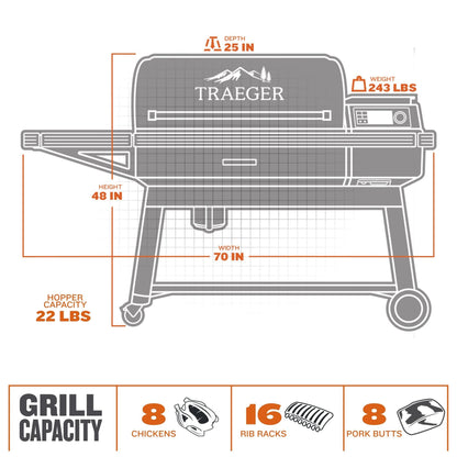 Traeger Ironwood XL Wood Pellet Grill and Smoker with WiFi and App Connectivity,Black - CookCave