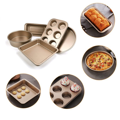 Nonstick Bakeware Sets Baking Pans Set Toaster Oven Trays, Kitchen Baking Essentials with Pizza Pan Cake Pan Bread Loaf Box Muffin Pan Cookie Sheet - CookCave