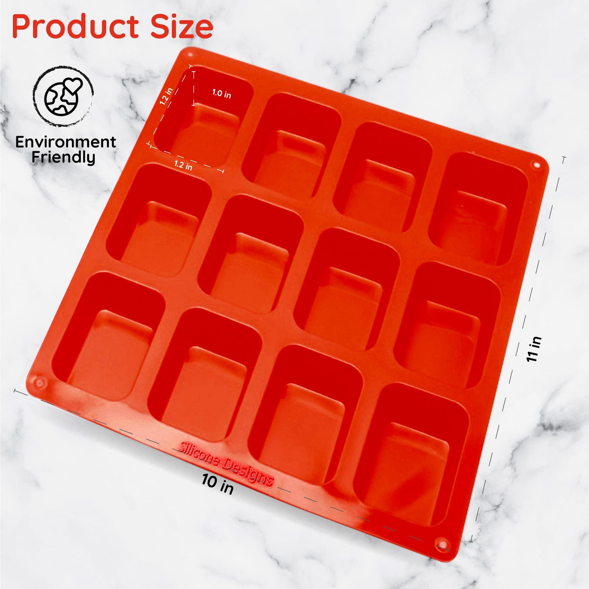 Silicone Mini Bread Pan (2PCS) 12-Loaf Nonstick Bakeware Set | 2.9" x 2" x 1" Rectangle Mold | Explore Culinary Artistry with Bread Mold | Ideal for Brownie, Bread & More - CookCave