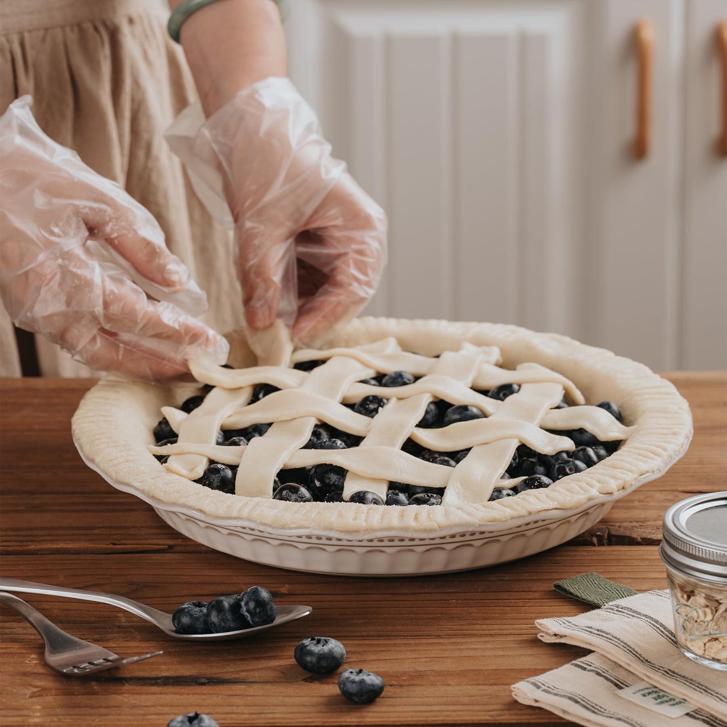 MIKIGEY Ceramic Pie Pan for Baking, 9 inch Pie Pans Set of 2, Round Pie Dish for Dessert Kitchen, Farmhouse Vintage Color Pie Plate, Oven & Dishwasher Safe, Off-White - CookCave