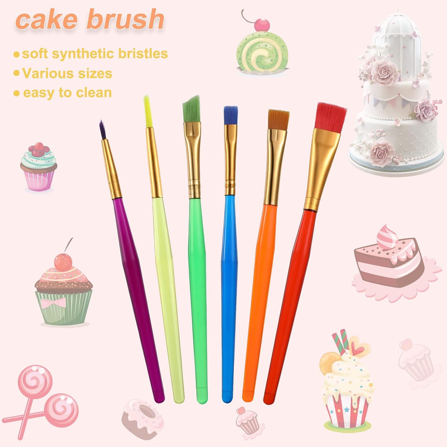 19 Pieces Cake Decorating Tools,Cookie Fondant Modeling Set,Marshmallow Sculpting Brush and Fondant Modeling Tools for DIY Cake Sugar Gum Paste Decorating Supplies - CookCave