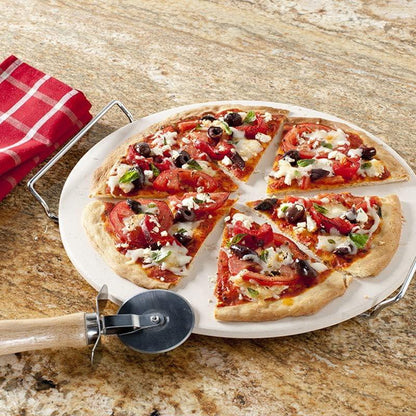 Nordic Ware, Tan Pizza Stone Set, 13 inch diameter - CookCave