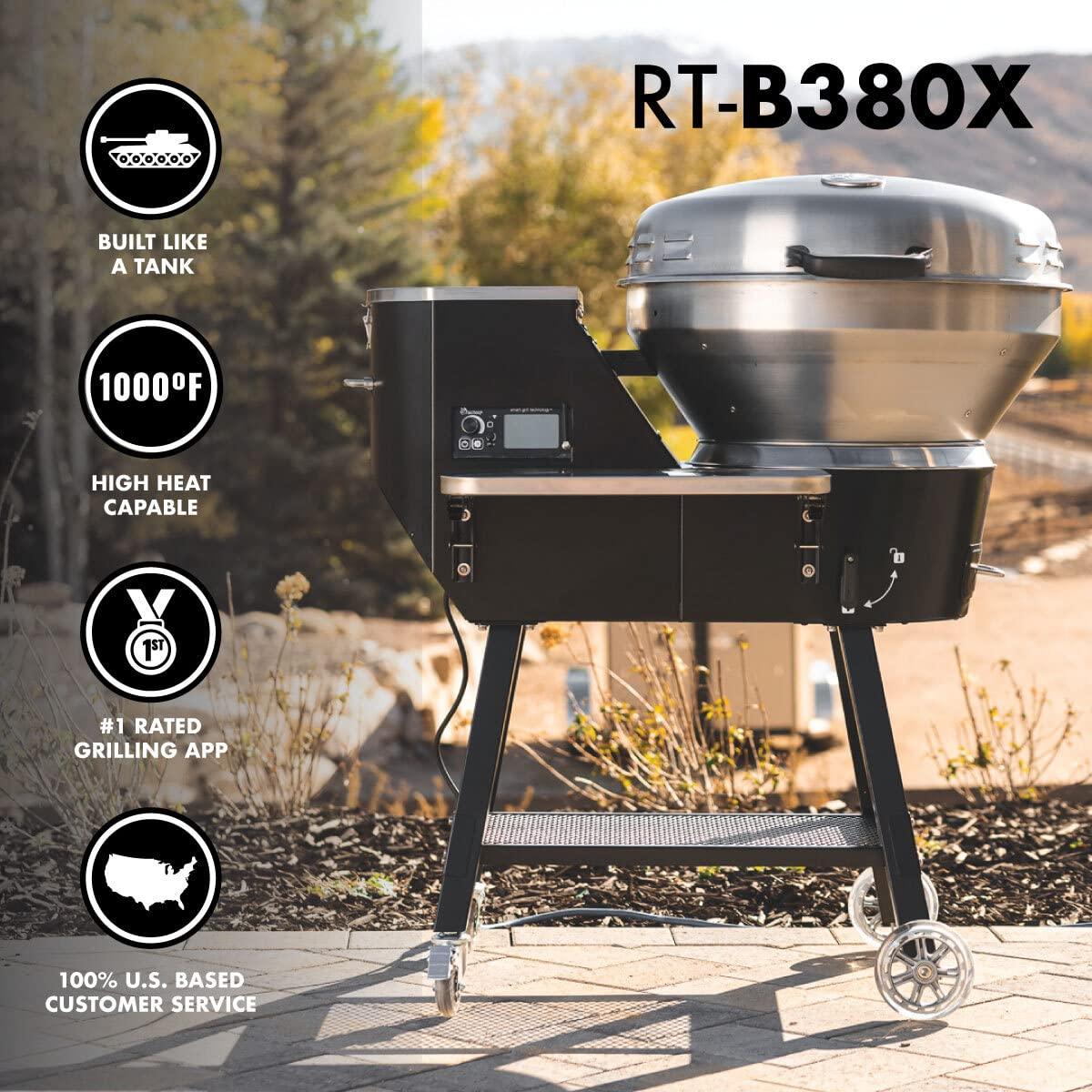 recteq RT-B380X Bullseye Deluxe Wood Pellet Grill - Wifi Enabled Smart Grill - Electric Pellet Smoker Grill, BBQ Grill, Outdoor Grill - Wood Pellets - Grill, Sear, Smoke, and More! - CookCave