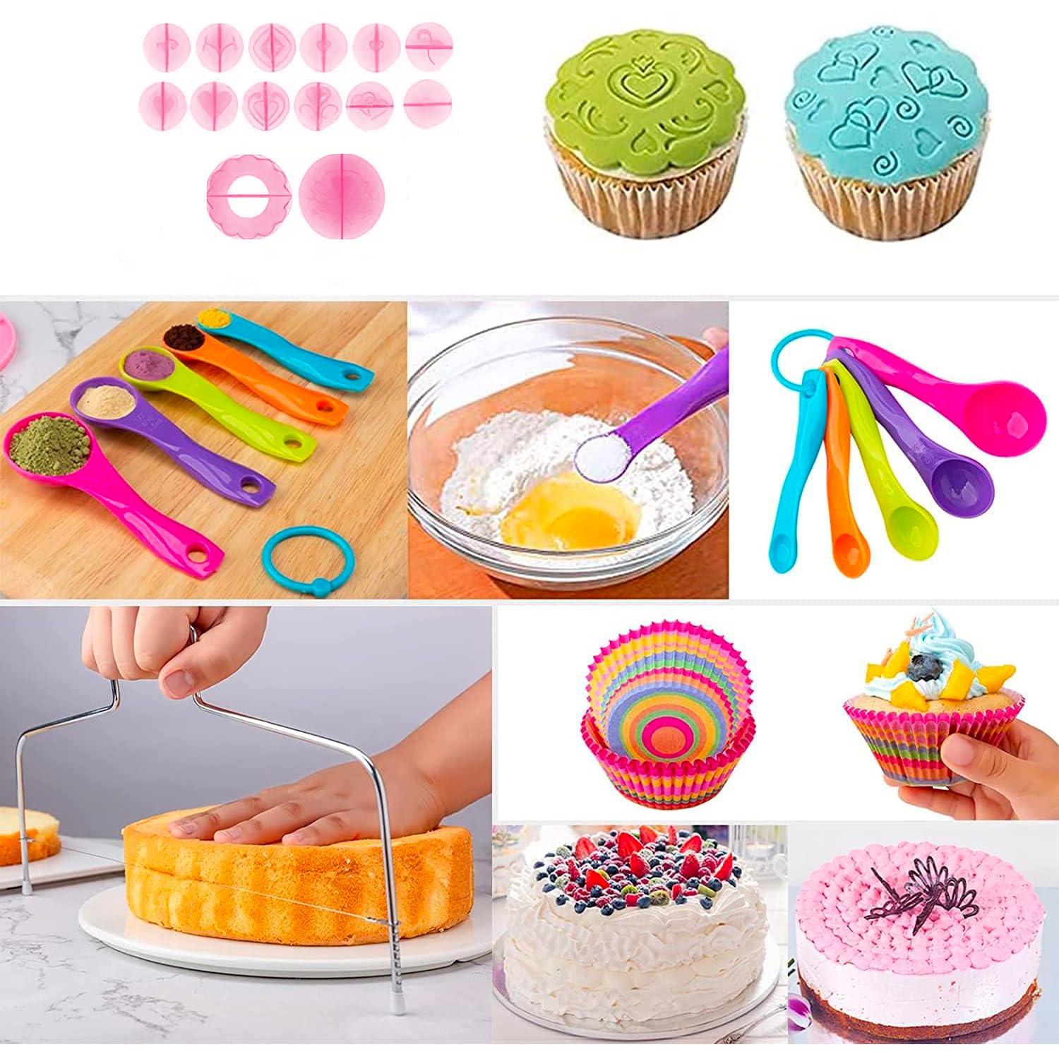 Cake Decorating Supplies 538pcs Cake Decorating Set with Cake Turntable Baking Tools Set for Cakes Cake Turntable, Piping Icing Tips for Beginners or Professional - CookCave