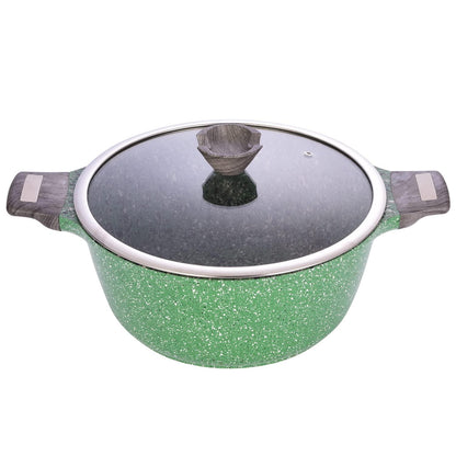 6 Quart Stock Pot with Lid-Granite Nonstick Pasta Pot with Lid, Soup Pot with Double Handles-Non Toxic APEO & PFOA Free - CookCave