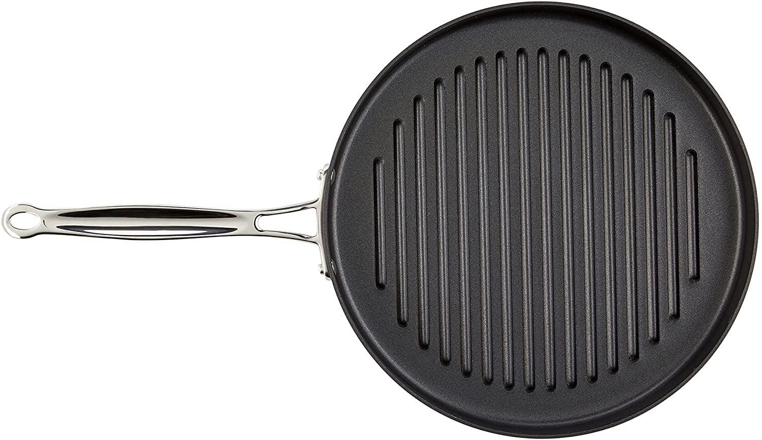 Cuisinart 630-30 Chef's Classic Nonstick Hard-Anodized 12-Inch Round Grill Pan,Black - CookCave