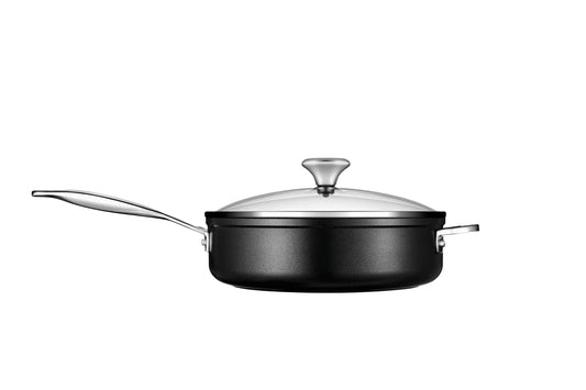 Le Creuset Toughened Nonstick PRO Saute Pan With Glass Lid, 4.25 qt. - CookCave