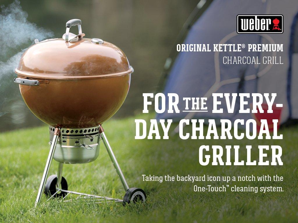 Weber Original Kettle Premium Charcoal Grill, 22-Inch, Copper - CookCave