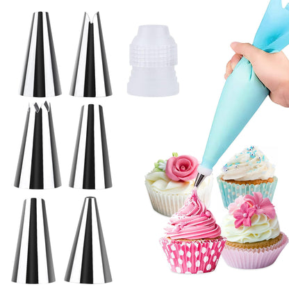 PROKITCHEN Piping Bag and Tips Set Cake Decorating Kit Baking Supplies with Icing Tips Silicone Pastry Bags Reusable Plastic Coupler Frosting Piping Tools for Cupcakes Cookies Icing 8pcs - CookCave