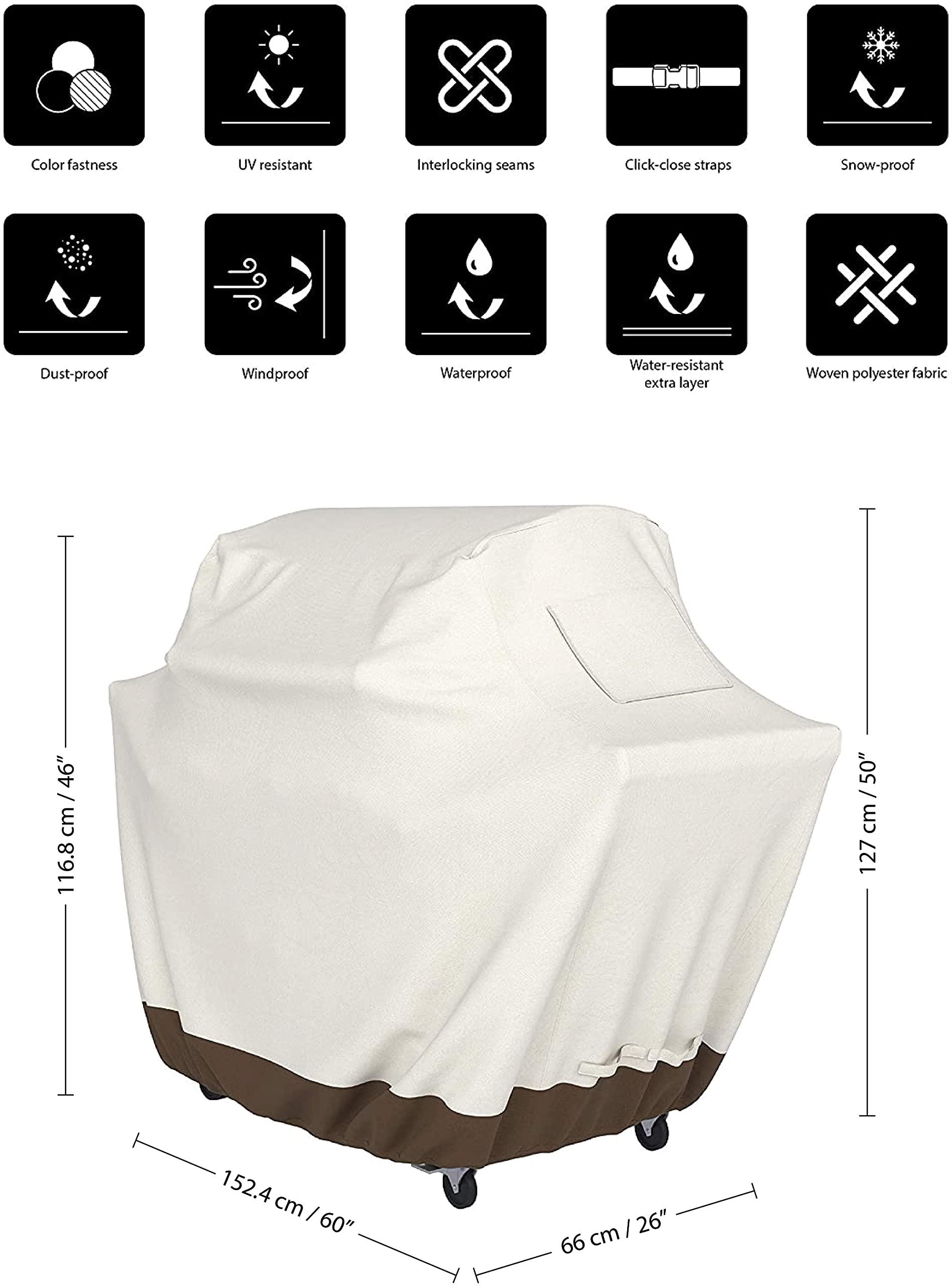 Amazon Basics Gas Grill Barbecue Cover, 60 inch, Medium - CookCave