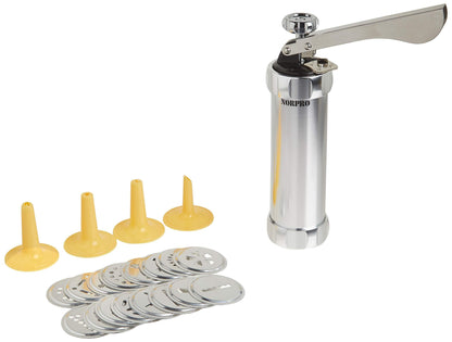 Norpro Deluxe Cookie Press with Icing Gun, 8.5in/21.5cm and holds 1.25c/10oz - CookCave