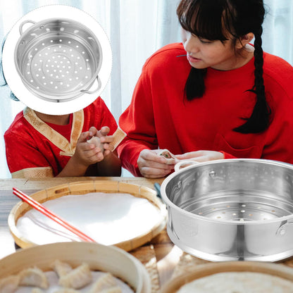 DOITOOL Stainless Steel Steamer Pot Vegetable Food Steamer Basket Insert Kitchen Saucepot Dim Sum Dumplings Bun Steamer 20cm - CookCave