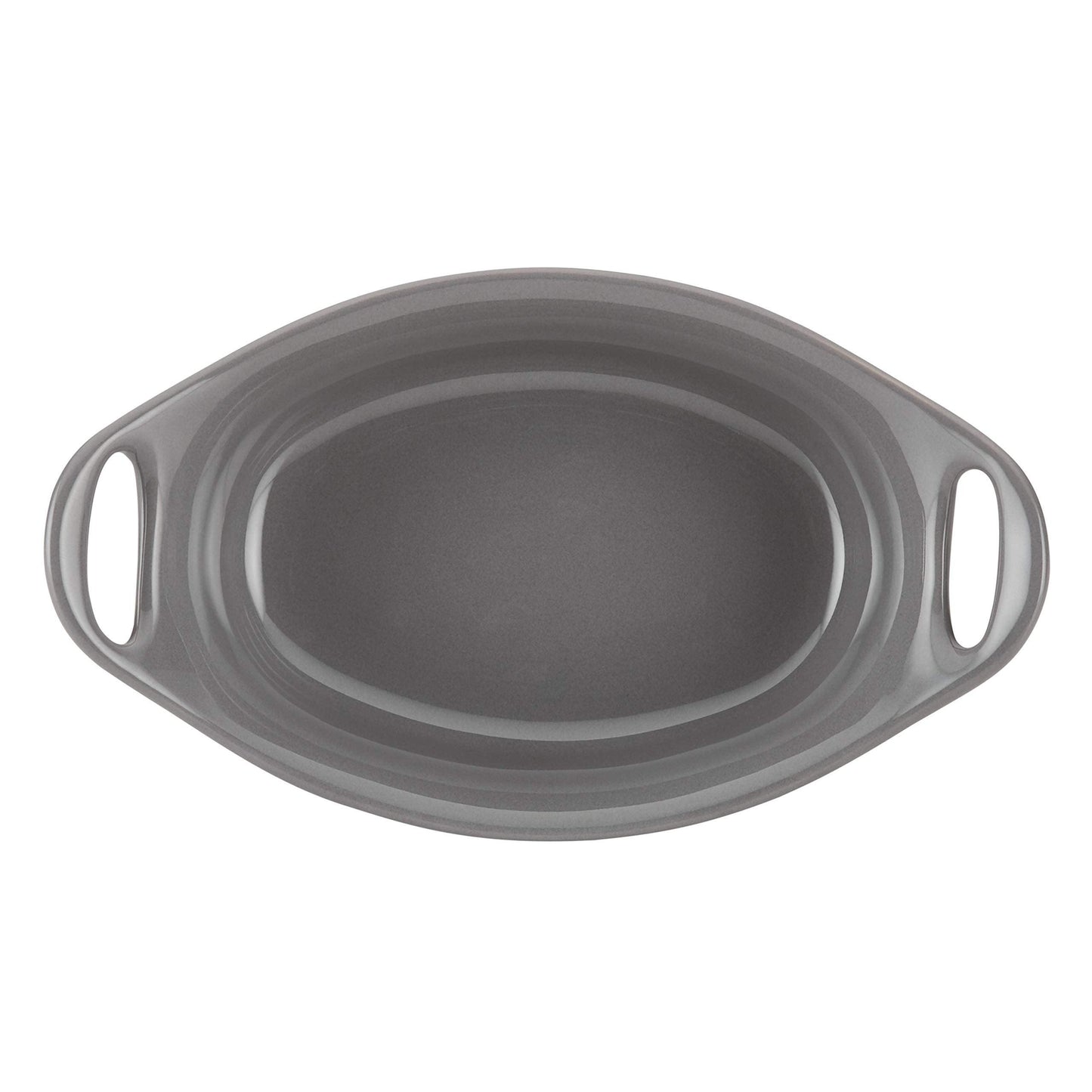 Rachael Ray Solid Glaze Ceramics Au Gratin Bakeware / Baker Set, Oval - 2 Piece, Gray - CookCave