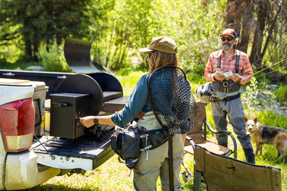 Traeger Grills Tailgater 20 Portable Wood Pellet Grill and Smoker, Black, 300 sq in - CookCave