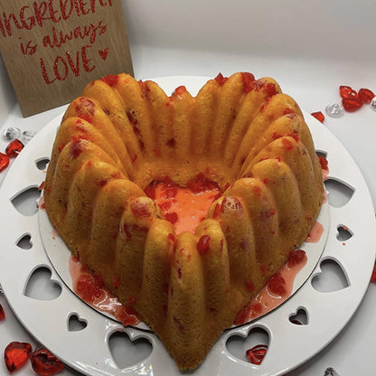 Heart Cake Pan NonStick Floral Heart Bundt Pan for Valentine’s Day - CookCave