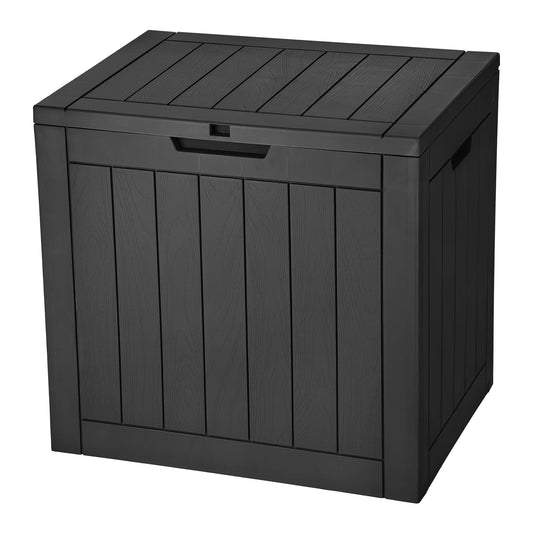 YITAHOME 30 Gallon Deck Box Outdoor Storage Box, Waterproof Resin Package Delivery and Storage Box with Lockable Lid for Patio Furniture Cushions, Pool Accessories, Garden Tools, Black - CookCave