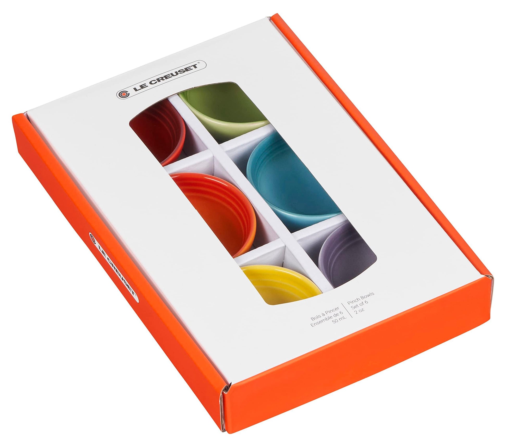 Le Creuset Stoneware Pinch Bowl Gift Set, Set of 6 Prep Bowls, Multi Color, 2 OZ - CookCave