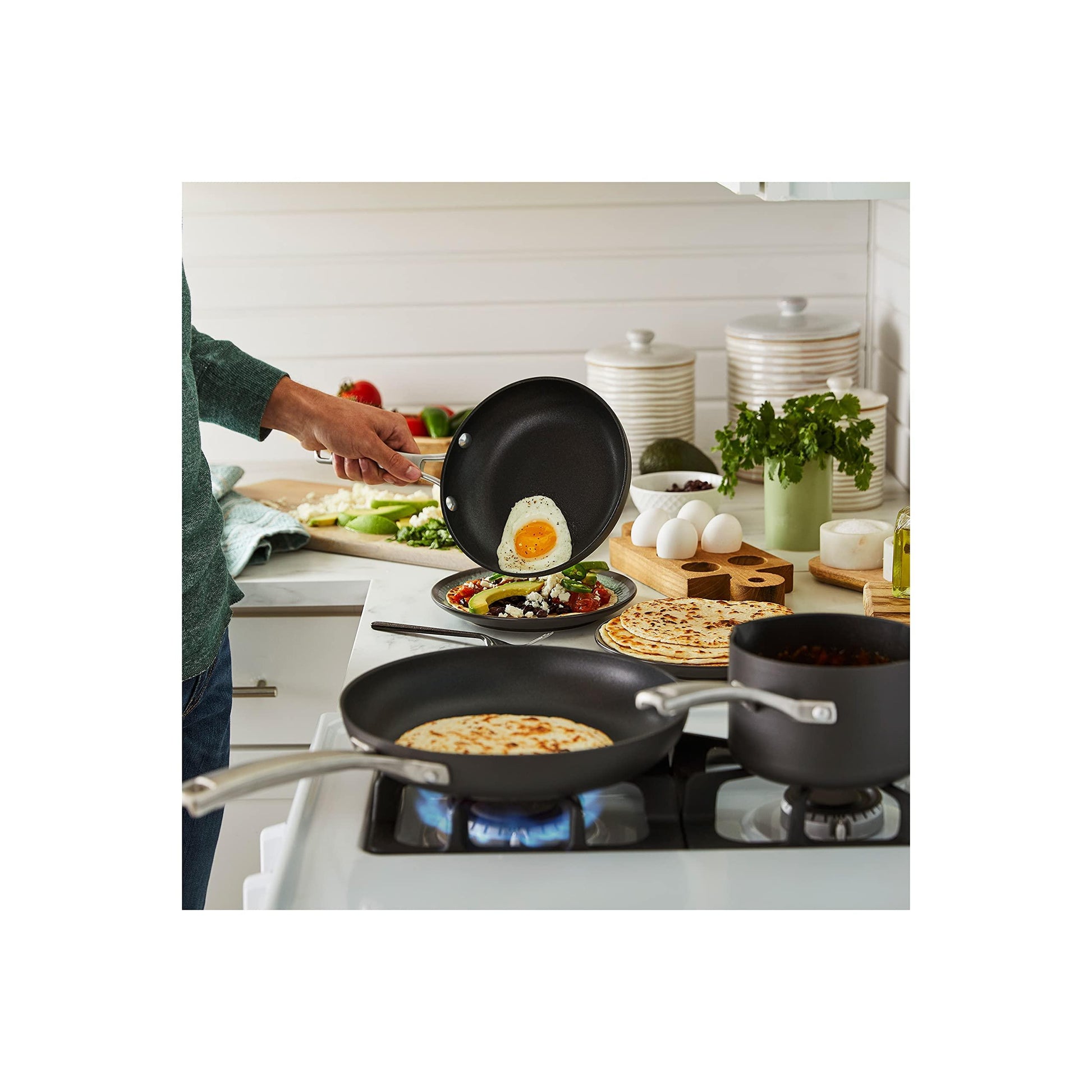 Calphalon Classic Hard-Anodized Nonstick Cookware, 5-Quart Saute Pan with Lid - CookCave