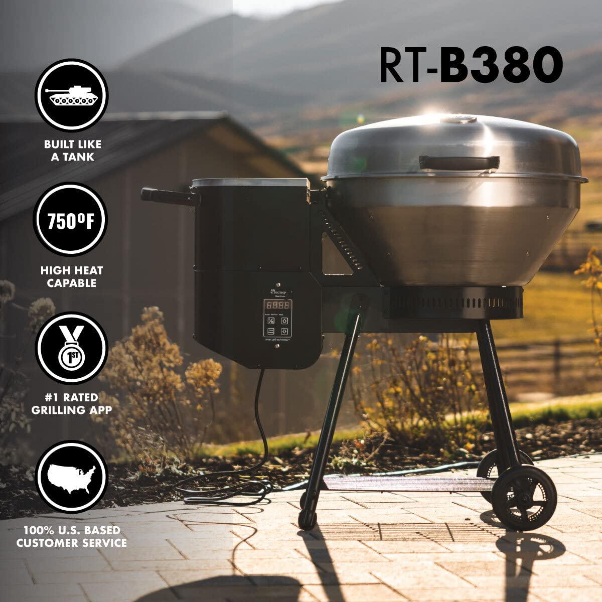 recteq RT-B380 Bullseye Wood Pellet Grill - Electric Pellet Smoker Grill, BBQ Grill, Outdoor Grill - Uses 100% Wood Pellets - Ribs, Brisket, Chicken, Pork Chops - Grill, Sear, Smoke, and More! - CookCave