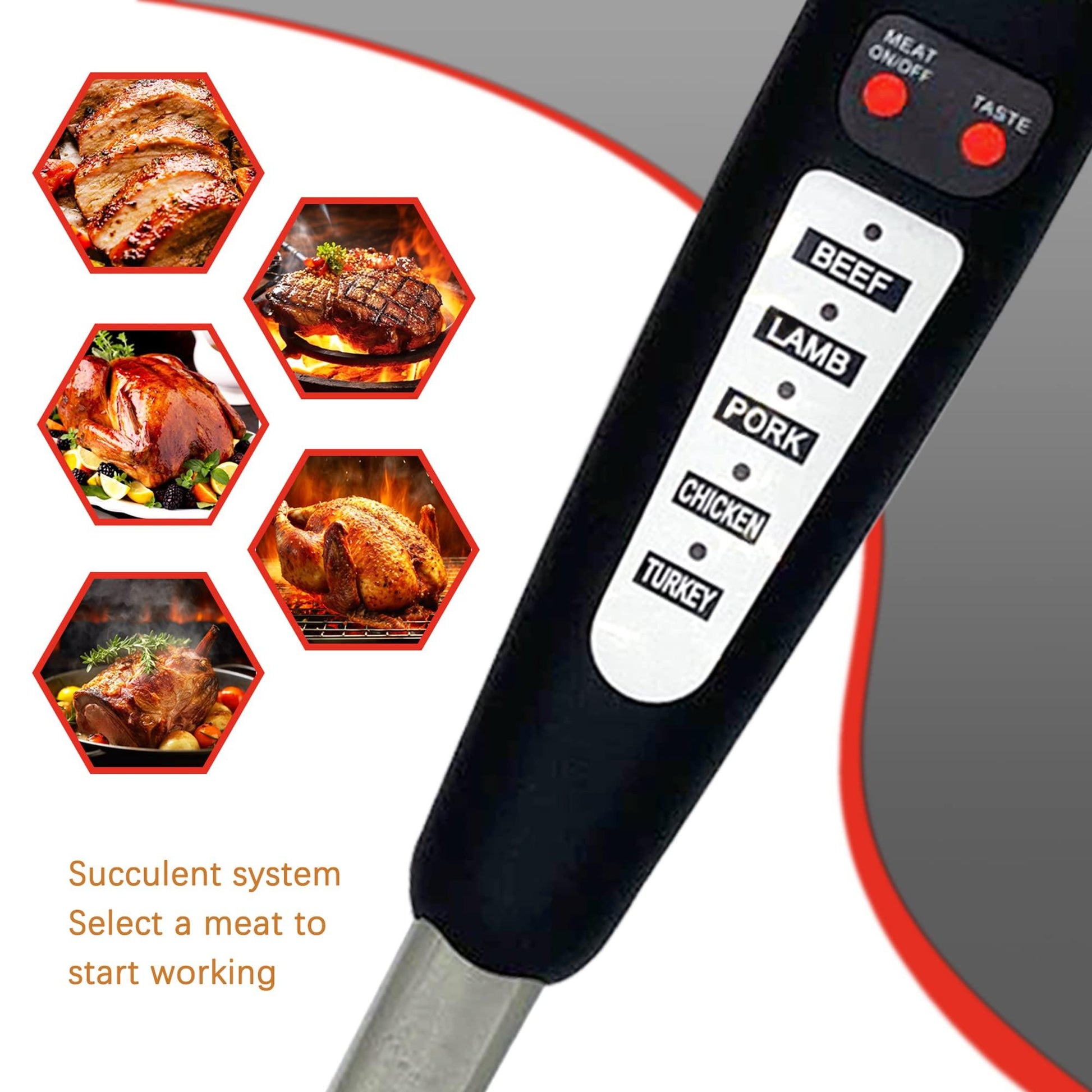 Vivicreate Meat Food Instant Read BBQ Garden Kitchen Outdoor Camping Cooking Grill Digital Fork Thermometer Digital - CookCave