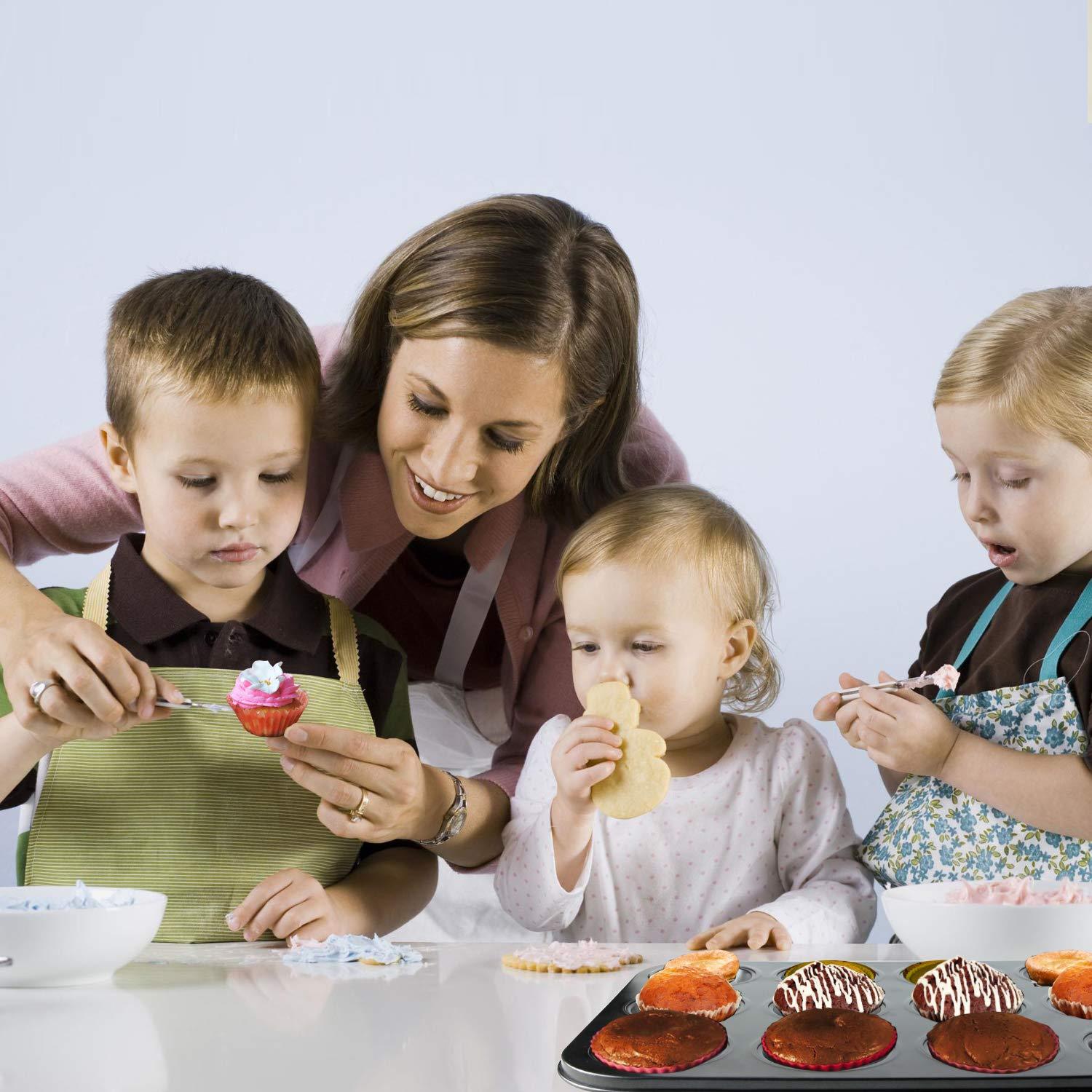 Muffin Pan, 12 Cupcake Pan, 2 Sets of Nonstick Brownie Bakeware Muffin Tin, Cupcake Tray, Baking Pan for Kitchen Oven, Black 13.9 x 10.5 x 1.2 inches - CookCave