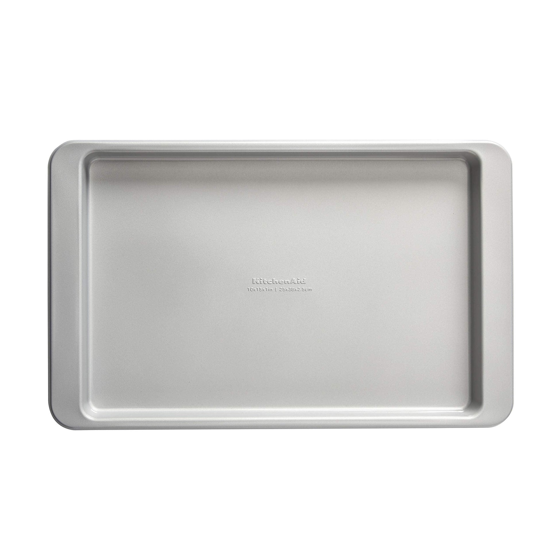 KitchenAid Nonstick Aluminized Steel Baking Sheet, 10x15-Inch, Silver - CookCave