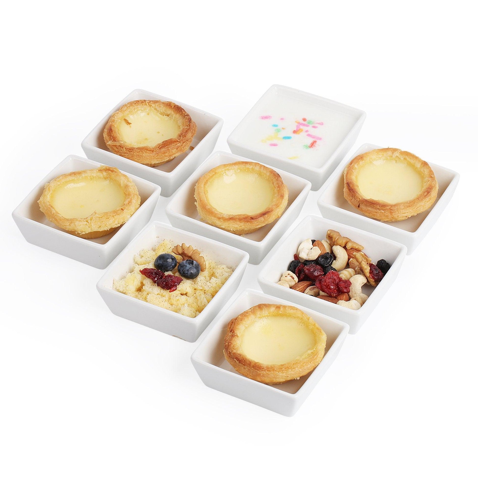 BTaT- Ramekins 4 oz Square, Set of 8 Ramekins for Baking, Creme Brulee Dishes, Souffle Cups, Flan Pan, Sauce Cups, Custard Cups, Pudding Cups, Desert Bowls, Dipping Bowls, Baking Bowls, Small Ramekins - CookCave