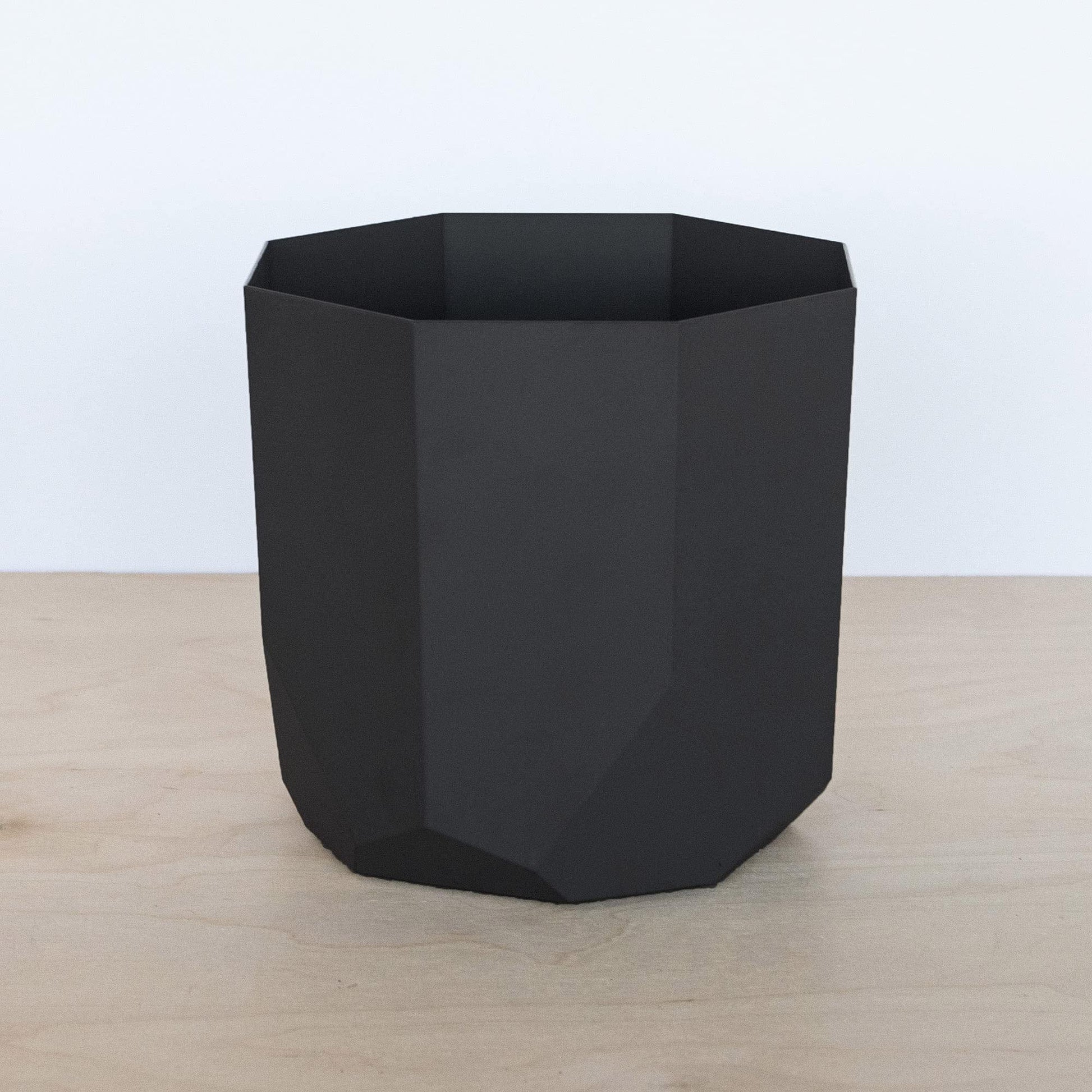 Bloem Tuxton Modern Hexagon Small Planter: 10" - Black - Matte Finish, Durable Resin, Modern Design, Optional Drainage Holes, for Indoor and Outdoor Use, Gardening, 2.7 Gallon Capacity - CookCave