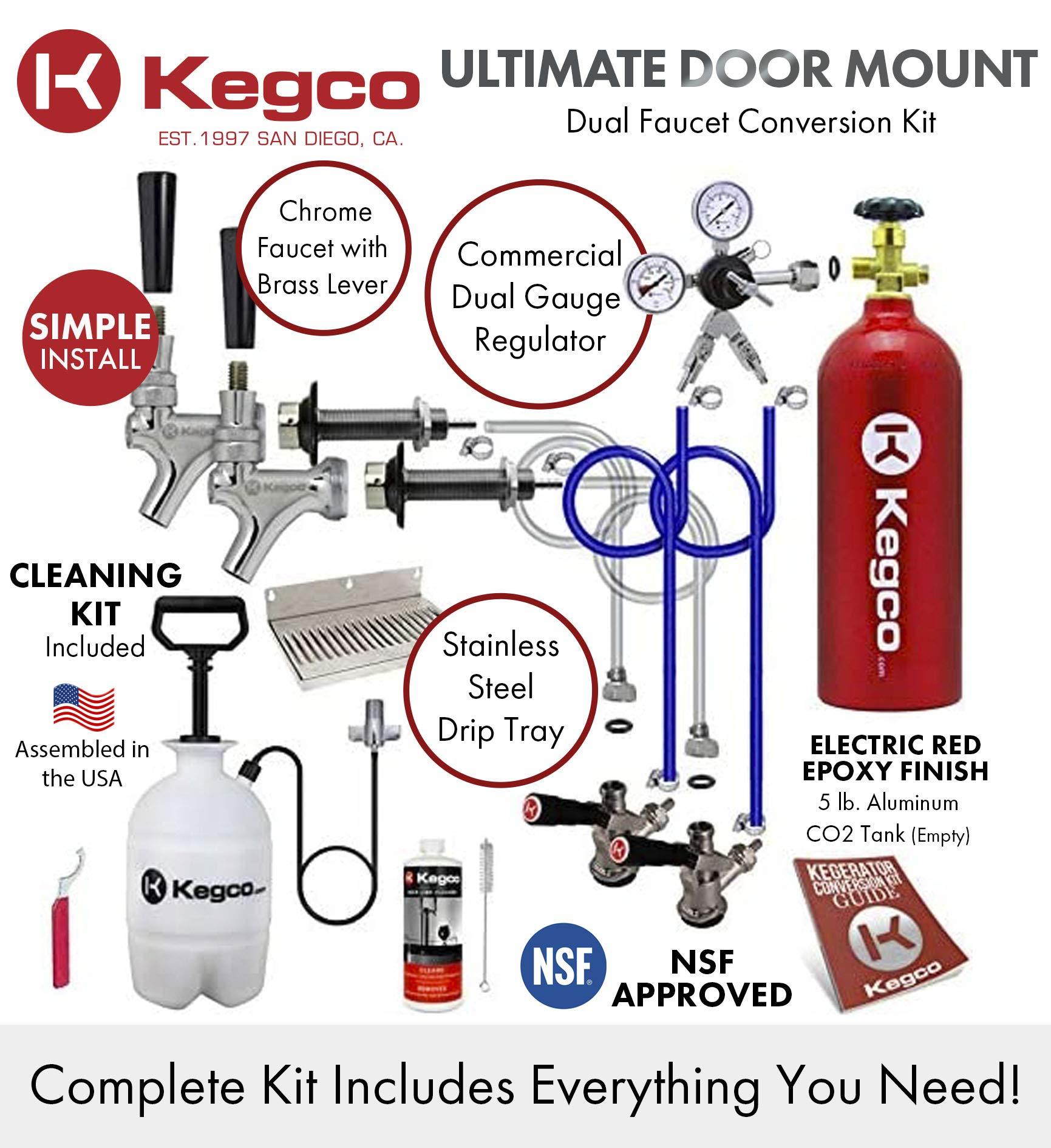 Kegco 3PUCK2-5T Kegerator Kit, 2-Tap, Chrome - CookCave