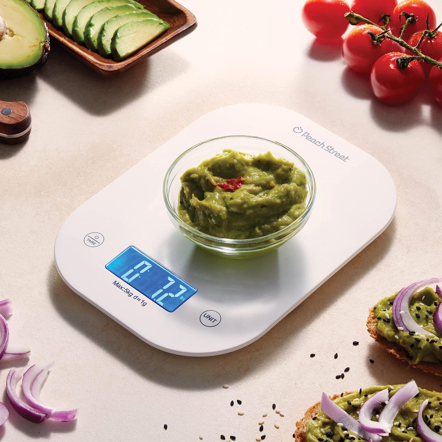 Digital Kitchen Food Scale - LCD Display Weight in Grams, Kilograms, Ounces, Fl Ounces, Milliliters, and Pounds Perfect for Precise Measurements, Baking, Cooking, Meal Prep, Weight Loss, - CookCave