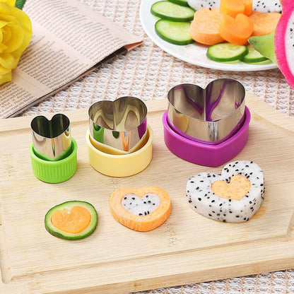 Heart Sandwich Cutter and Sealer,Heart Cookie Cutters 5 Pcs Valentine's Day Heart Shapes Stainless Steel Cookie Cutters Mold for Fruits Vegetables Cakes Biscuits and Sandwiches - CookCave