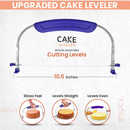 RFAQK 35PCs Cake Turntable and Leveler-Rotating Cake Stand with Non Slip pad-7 Icing Tips and 20 Bags- Straight & Offset Spatula-3 Scraper Set -EBook-Cake Decorating Supplies Kit -Baking Tools - CookCave