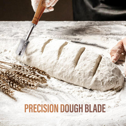 RICCLE Bread Lame Slashing Tool, Dough Scoring Knife with 15 Razor Blades and Storage Cover - CookCave