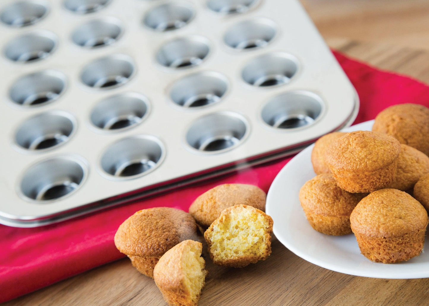 Fox Run Mini Muffin Pan, 24 Cup, Stainless Steel - CookCave