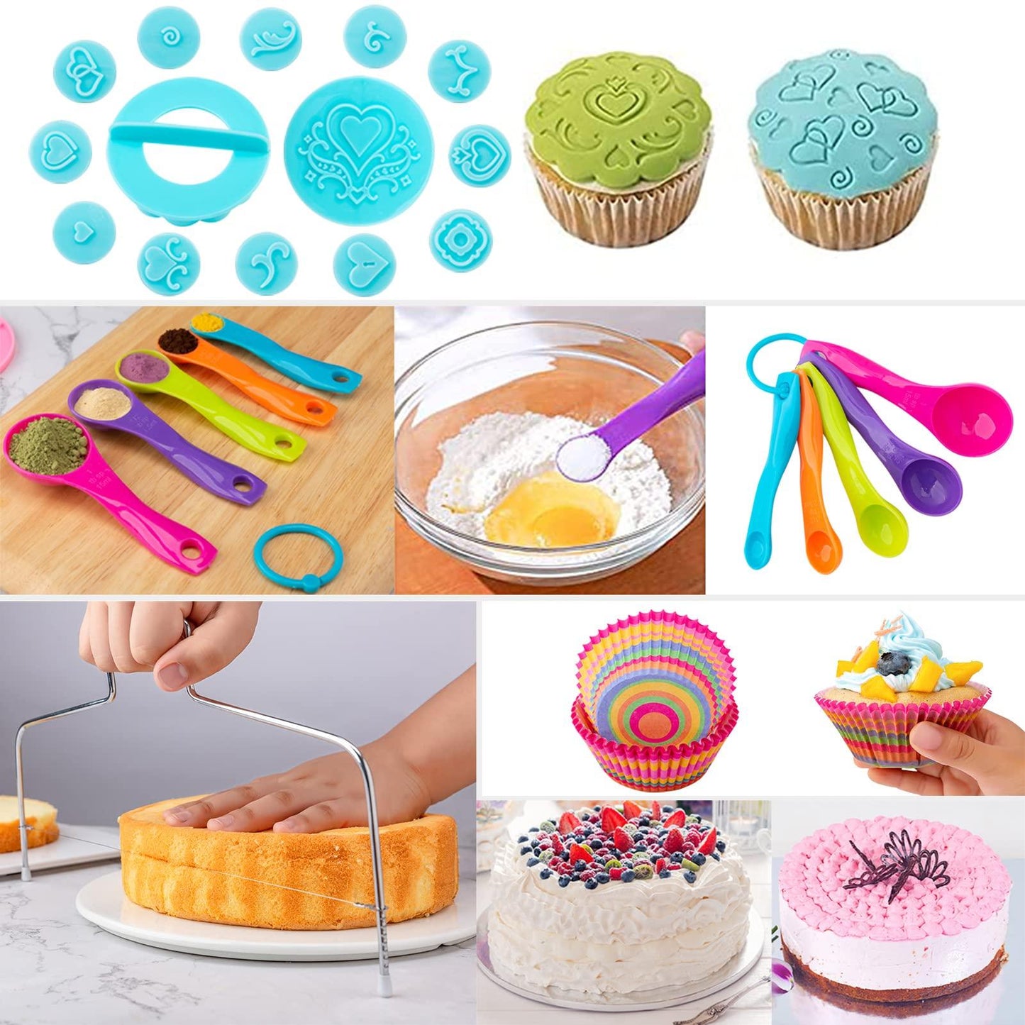 Cake Decorating Supplies Kit Tools 356pcs, Nifogo Baking Accessories with Cake Turntable, Pastry Piping Bag, Piping Icing Tips for Beginners or Professional - CookCave