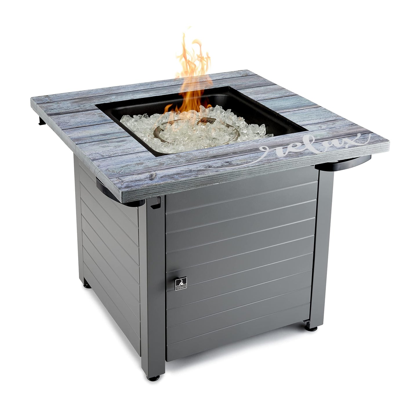 Relax Gray 30” Square Gas Fire Table - CookCave