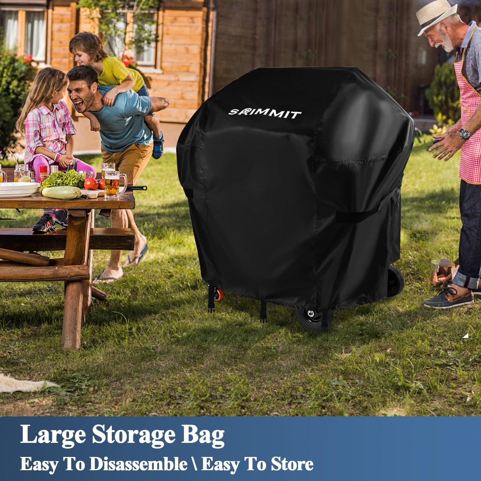 BBQ Cover for Outdoor Grill,SRIMMIT BBQ Grill Covers with Velcro Straps and Windproof Buckles，UV & Fade Resistant, Nano Coating for Weber Spirit II 200 Series, Spirit 200, Spirit II E210 Gas Grill - CookCave