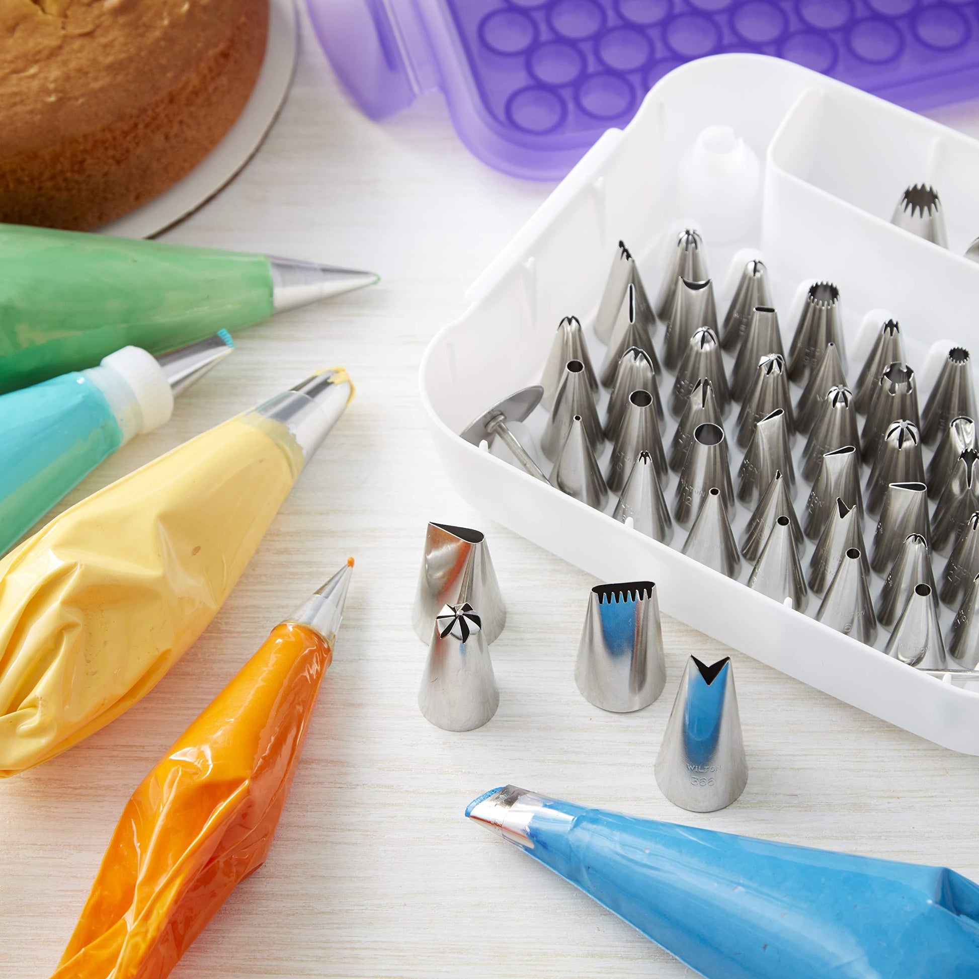 Wilton, 55-Piece Cake Supply Master Decorating Tip Set - CookCave