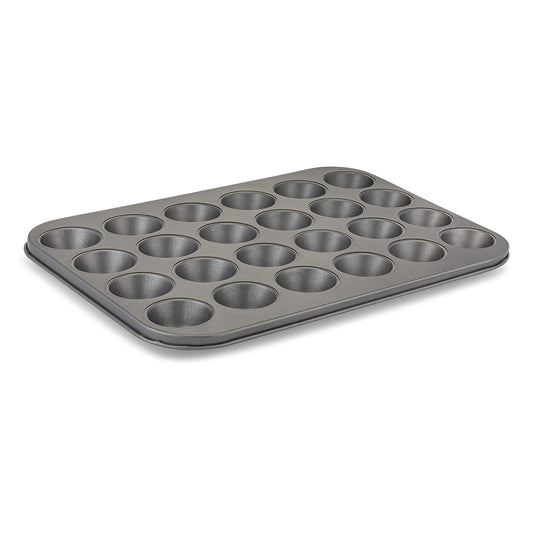 husMait 24 Cup Mini-Muffin Pan - Premium Non Stick Kitchen Cupcake Pan for Baking Mini Cupcakes, Small Muffins, and Tarts - CookCave