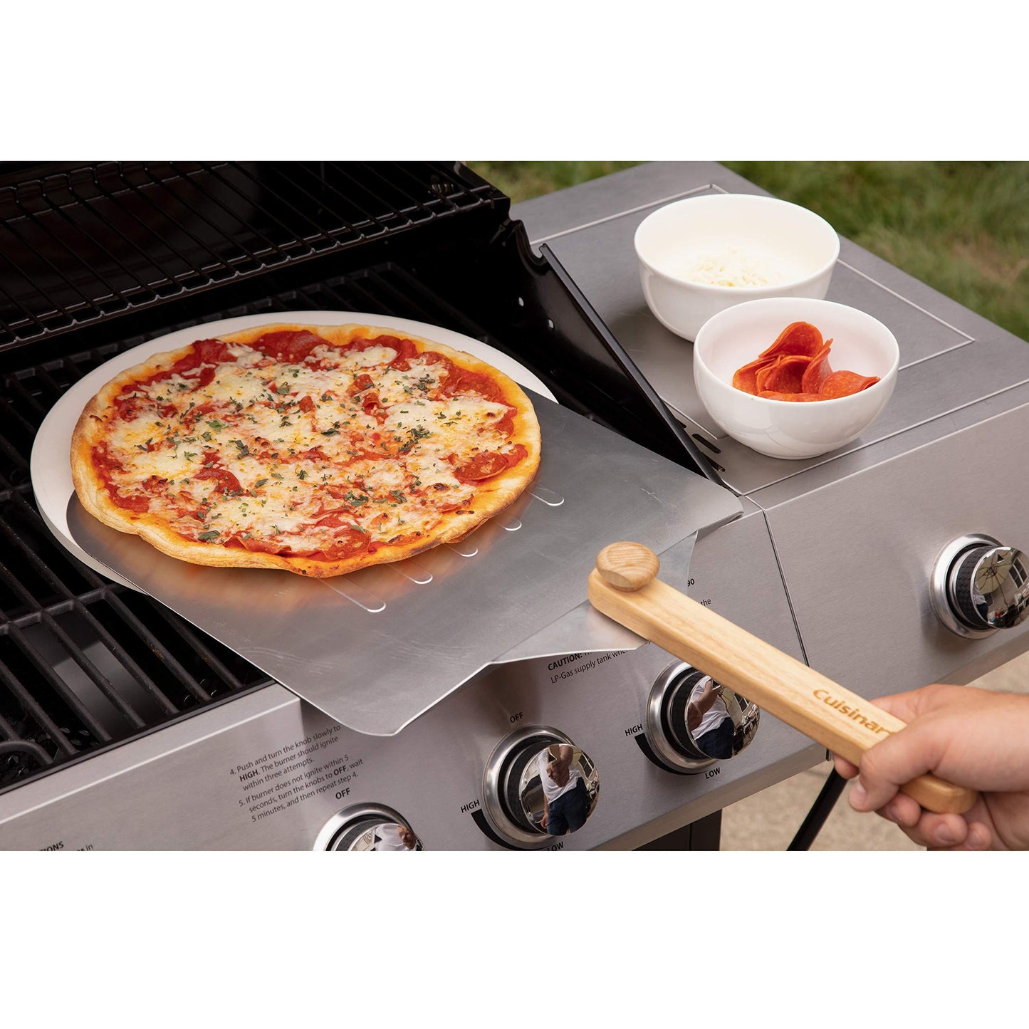 Cuisinart CPS-515 Deluxe Pizza Grilling Pack (Pizza Stone, Pizza Peel, Pizza Cutter) - CookCave