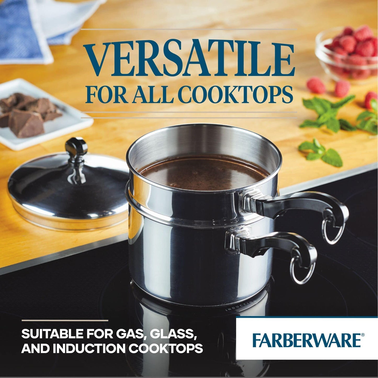 Farberware Classic Stainless Series 2-Quart Covered Double Boiler - CookCave