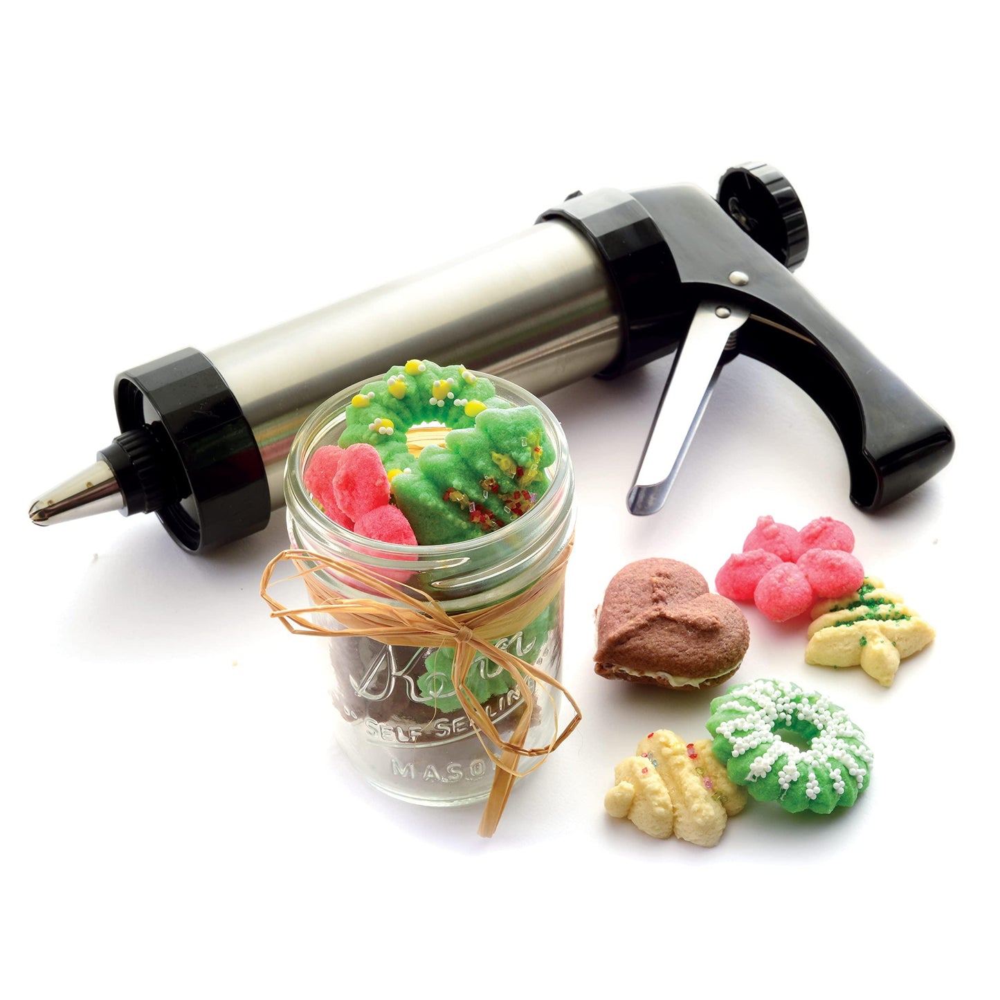 Norpro S/S Cookie/Icing Press with Case, Black - CookCave