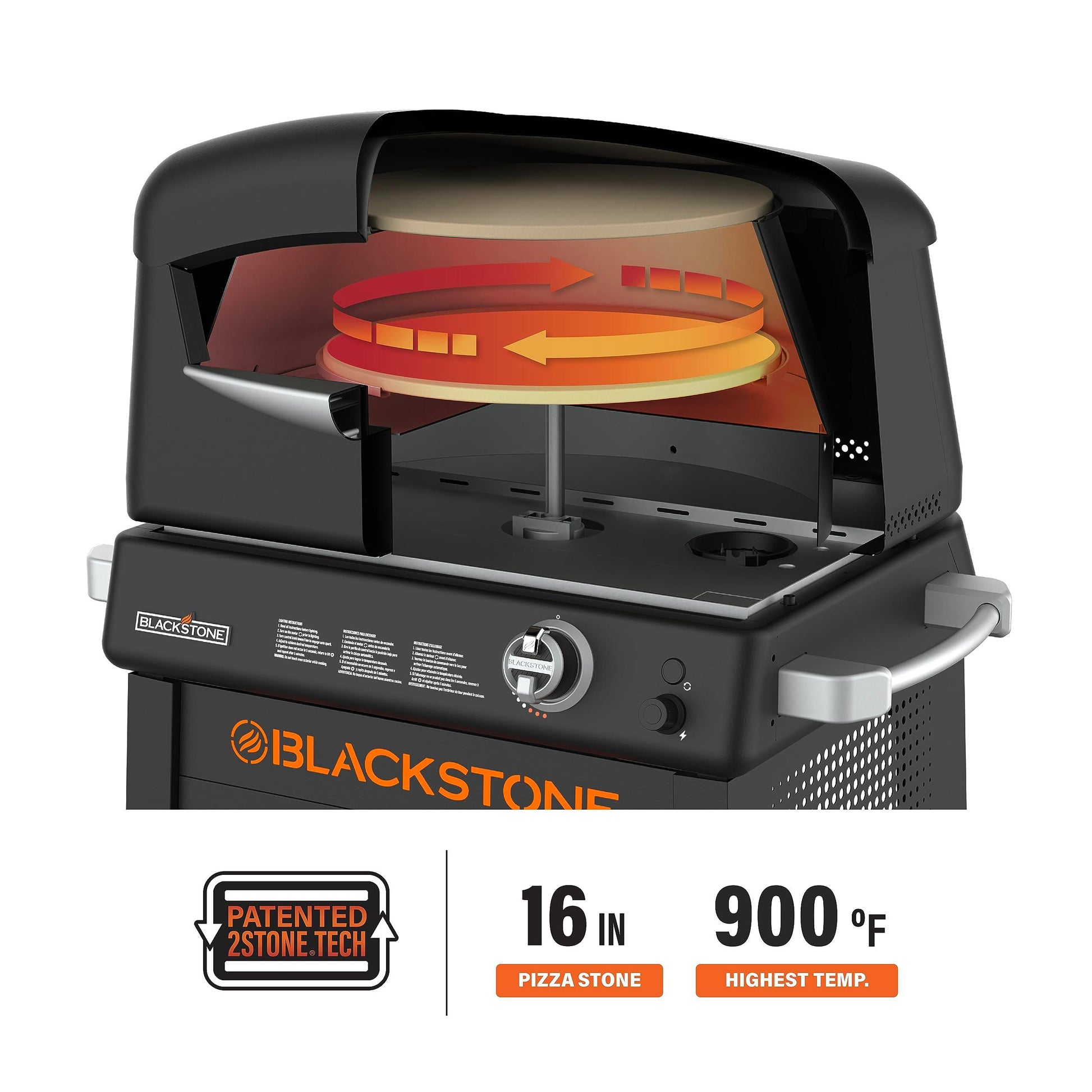 Blackstone 6825 Pizza Oven, Black - CookCave