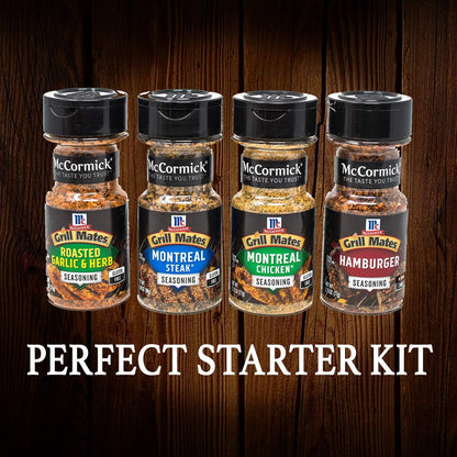 McCormick Grill Mates Everyday Blends Grilling Variety Pack (Montreal Steak, Montreal Chicken, Roasted Garlic & Herb, Hamburger), 4 Count - CookCave