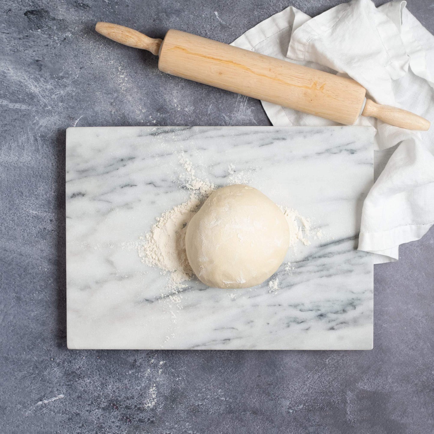 Villa Acacia Marble Cutting Board - 16 x 12 Inch Marble Slab Pastry Board for Charcuterie, Cheese, Dough, Dessert - Decorative Stone Cutting Board for Kitchen and Home﻿ - CookCave