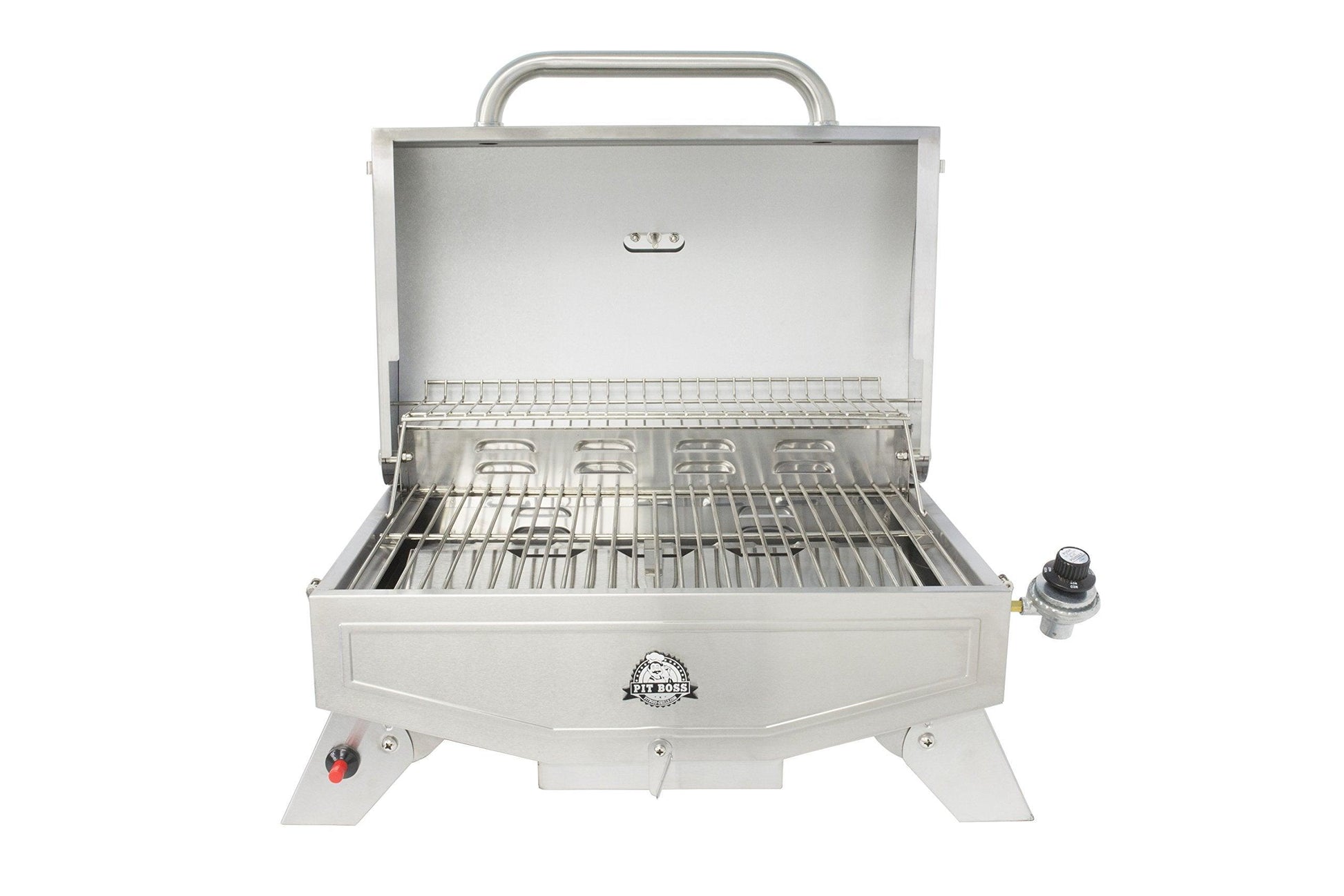 Pit Boss Grills PB100P1 Pit Stop Single-Burner Portable Tabletop Grill , Grey - CookCave