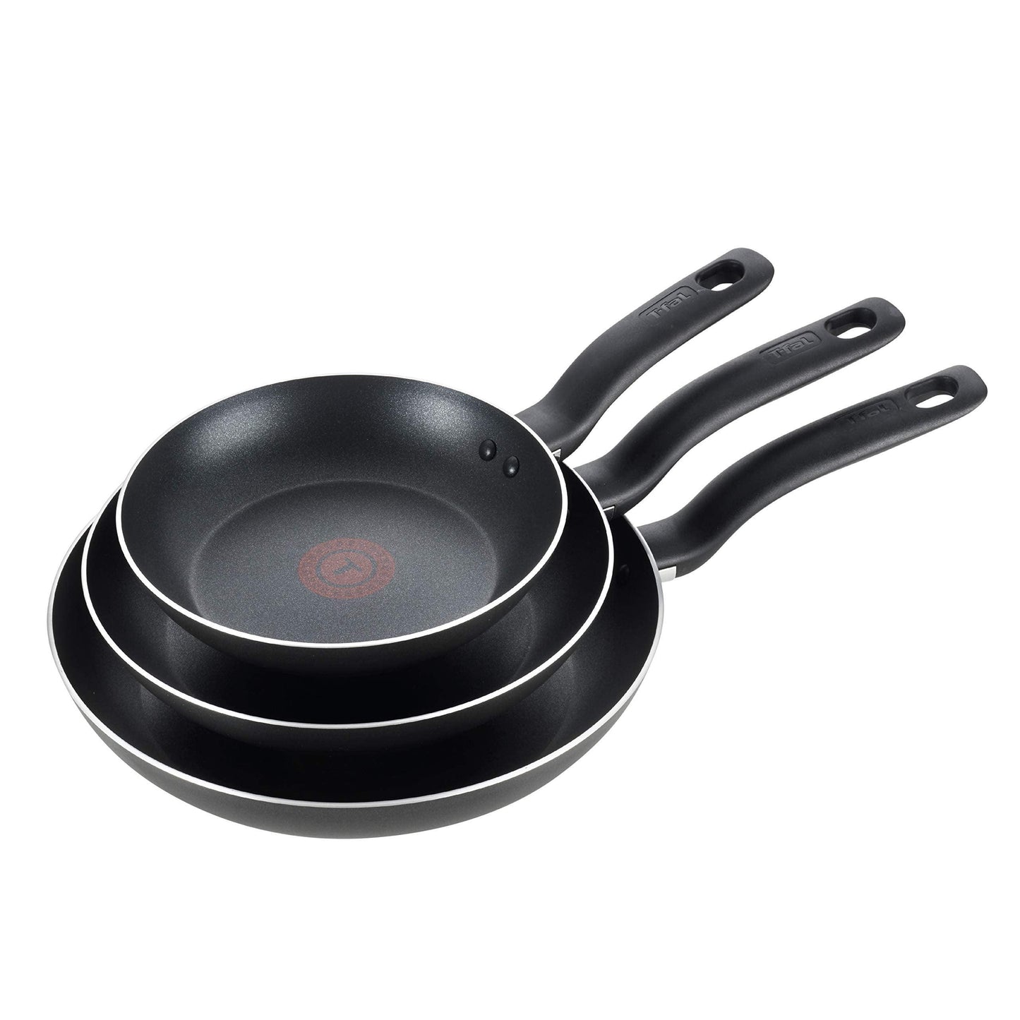 T-fal Specialty Nonstick Fry Pan Set 3 Piece, 8, 9.5, 11 Inch Oven Safe 350F Cookware, Pots and Pans, Dishwasher Safe Black - CookCave