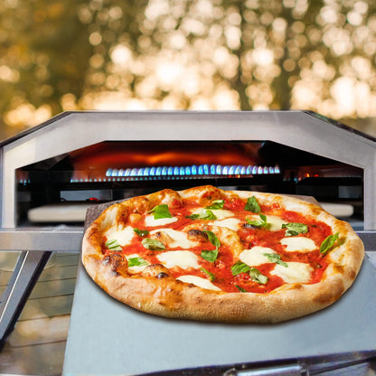 BIG HORN OUTDOORS 12 Gas Pizza Oven - Stainless Steel Outdoor Pizza Oven - Portable Gas Pizza Oven For Stone Baked Pizzas – Great For Any Outdoor Kitchen - CookCave